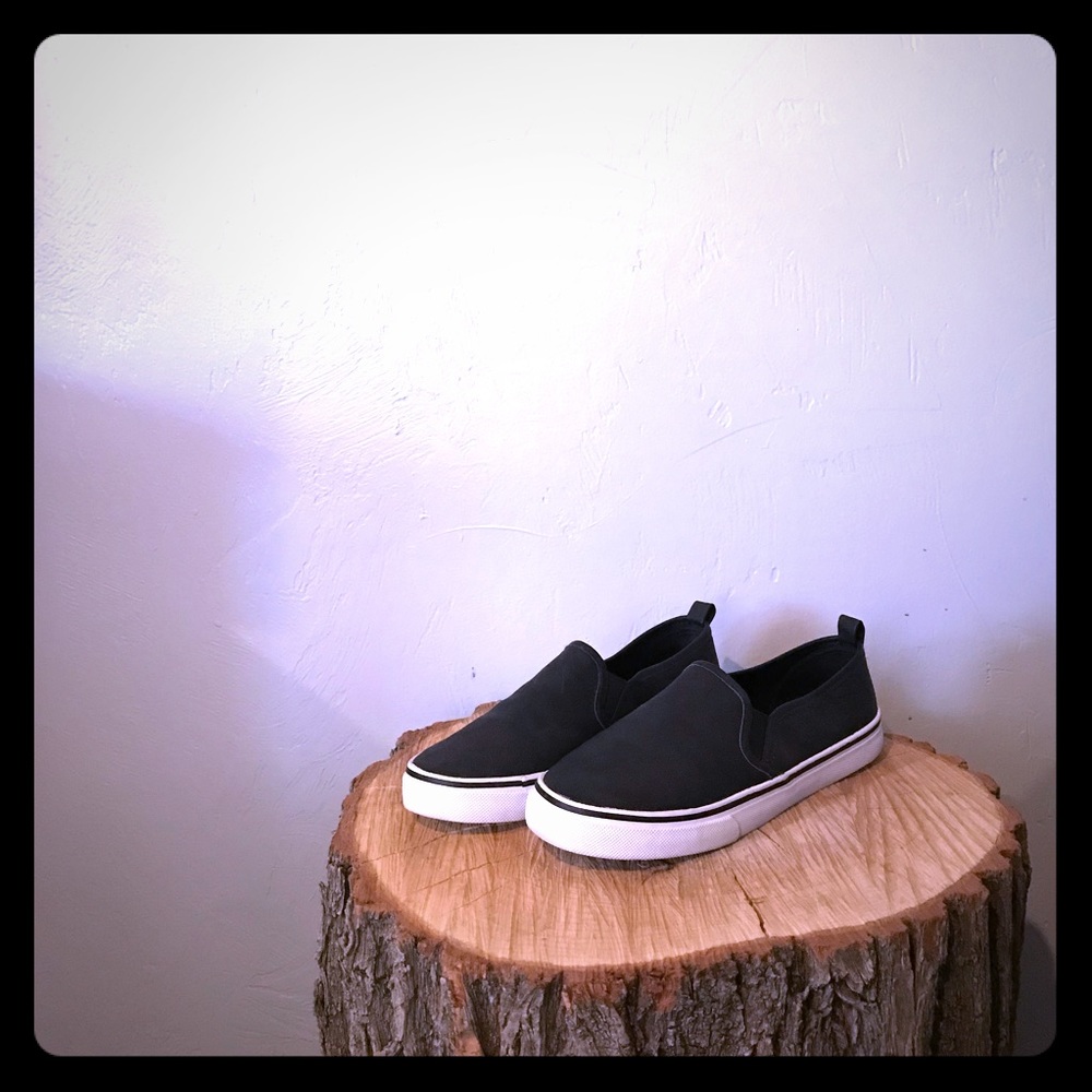 Black slip on shoes